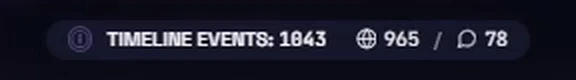 Timeline event count from the simulation run